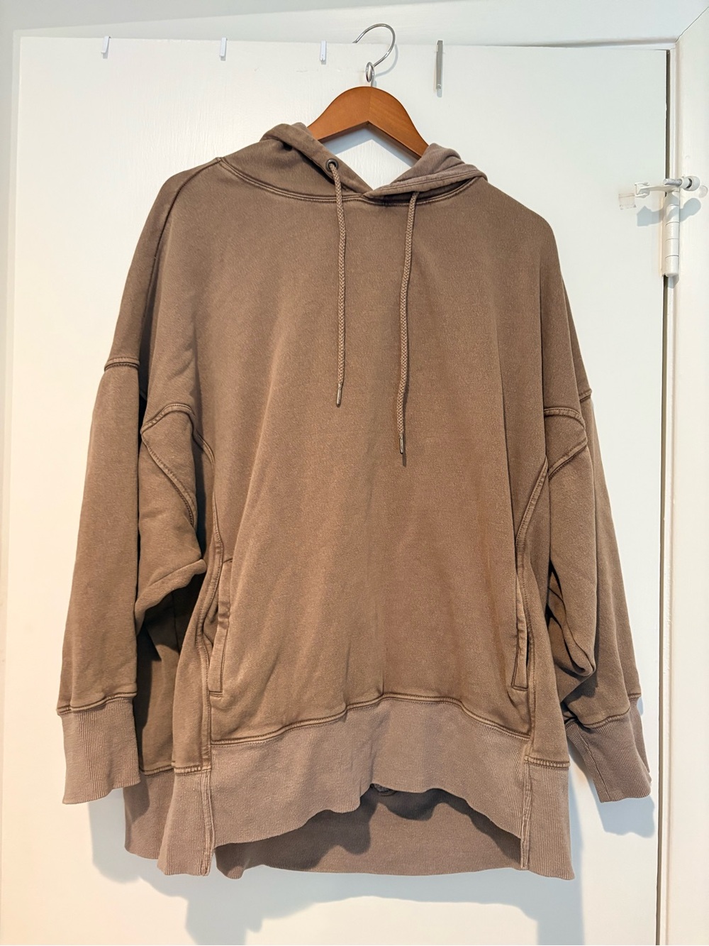FP Movement by Free People Oversized Hoodie in Taupe Brown